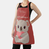 名前をカスタムする、文字&カラーラブコアラ エプロン (インサイチュ)