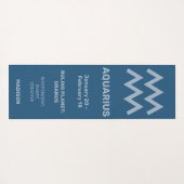 名前をカスタムする/文字&カラー〔占星術の〕十二宮図サインアクエリアス ヨガマット (裏面(横))