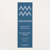 名前をカスタムする/文字&カラー〔占星術の〕十二宮図サインアクエリアス ヨガマット (裏面)