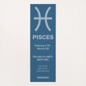 名前をカスタムする/文字&カラー〔占星術の〕十二宮図サインピセス ヨガマット (裏面)