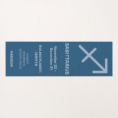 名前をカスタムする/文字&カラー〔占星術の〕十二宮図標識射手座 ヨガマット (裏面(横))