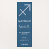 名前をカスタムする/文字&カラー〔占星術の〕十二宮図標識射手座 ヨガマット (裏面)