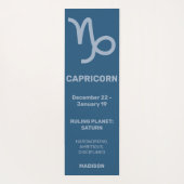 名前をカスタムする/文字&カラー〔占星術の〕十二宮図標識山羊座 ヨガマット (裏面)