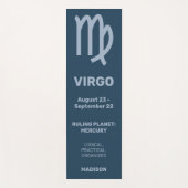 名前をカスタムする/文字&カラー〔占星術の〕十二宮図標識《星座》乙女座 ヨガマット (正面)