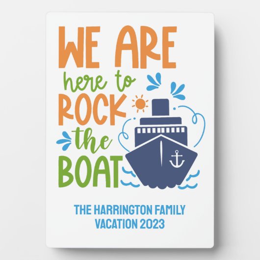 名前をカスタムする、文字&シークルーズ フォトプラーク (正面)