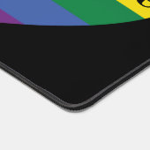 名前をカスタムする、文字、フォトレインボーハート デスクマット (コーナー)