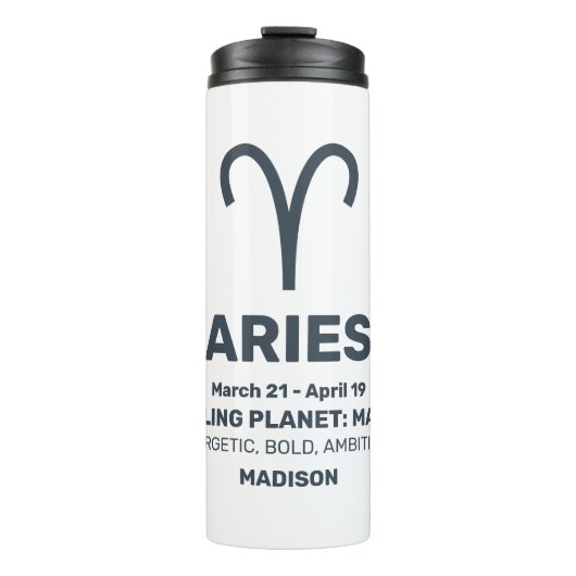 名前をカスタムする/文字〔占星術の〕十二宮図の署名 タンブラー (正面)