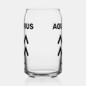 名前をカスタムする/文字〔占星術の〕十二宮図サインアクエリアス ガラス缶 (右)