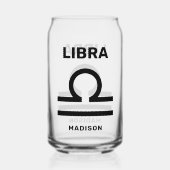 名前をカスタムする/文字〔占星術の〕十二宮図サインリブラ ガラス缶 (裏面)