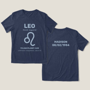 名前をカスタムする/文字〔占星術の〕十二宮図サインレオ トライブレンドTシャツ