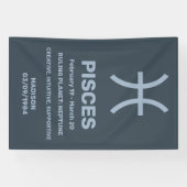 名前をカスタムする/文字〔占星術の〕十二宮図サイン魚座 横断幕 (横)