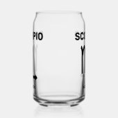 名前をカスタムする/文字〔占星術の〕十二宮図標識蠍座 ガラス缶 (右)