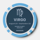 名前をカスタムする/文字〔占星術の〕十二宮図標識《星座》乙女座 ポーカーチップ (裏面)