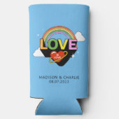 名前をカスタムする/文字「愛は愛」 スリム缶クーラー (裏面)