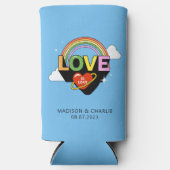 名前をカスタムする/文字「愛は愛」 スリム缶クーラー (正面)