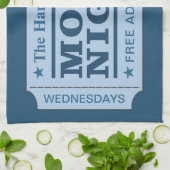 名前をカスタムする&文字「映画チケット」タオル キッチンタオル (折り畳み)