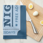 名前をカスタムする&文字「映画チケット」タオル キッチンタオル (四つ折り)