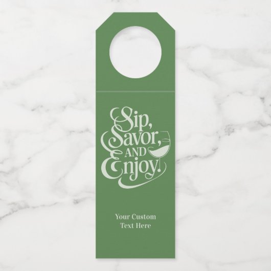 名前をカスタムする/文字sip、サバー楽しむ、 ボトルネックタグ (裏面)