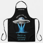 名前をカスタムする&文字UFO宇宙船エプロン エプロン (正面)