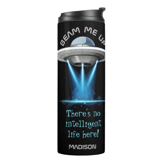 名前をカスタムする&文字UFO宇宙船タンブラー タンブラー (回転左)