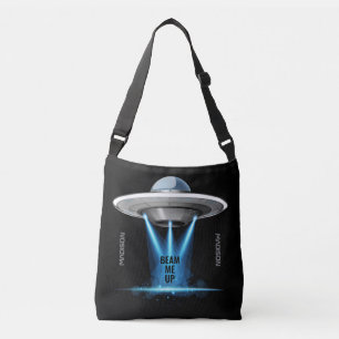 名前をカスタムする&文字UFO宇宙船バッグ クロスボディバッグ