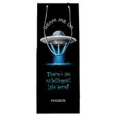 名前をカスタムする&文字UFO宇宙船ボトル抱き枕 ワインギフトバッグ (裏面)