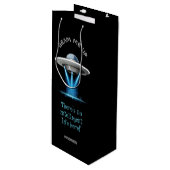 名前をカスタムする&文字UFO宇宙船ボトル抱き枕 ワインギフトバッグ (正面アングル)