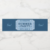 名前をカスタムする、日付および場所の「パーティーチケット」ラベル ペットボトルラベル (シングルラベル)