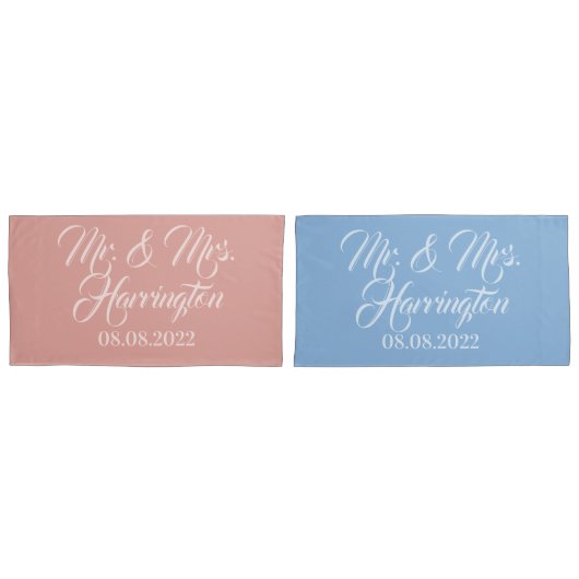 名前をカスタムする、日付および色の枕カバー 枕カバー (正面-セット)