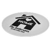 名前をカスタムする&日付引っ越し祝いパーティーホーム カッティングボード (角)