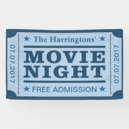 名前をカスタムする&日付「ムービーチケット」バナー 横断幕