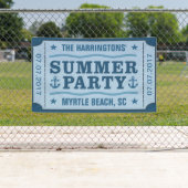 名前をカスタムする、日付、場所「パーティーチケット」バナー 横断幕 (インサイチュ)