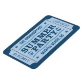 名前をカスタムする・日付・場所「パーティーチケット」磁石 マグネット (左側)