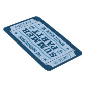 名前をカスタムする・日付・場所「パーティーチケット」磁石 マグネット (右側)