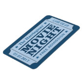 名前をカスタムする&日付「映画チケット」マグネット マグネット (左側)