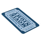 名前をカスタムする&日付「映画チケット」マグネット マグネット (右側)