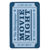 名前をカスタムする&日付「映画チケット」マグネット マグネット (縦)