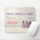 名前をカスタムする「昔々」プリンセスの王冠 マウスパッド (マウス)
