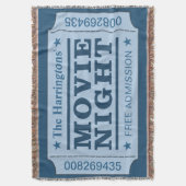 名前をカスタムする「映画チケット」投毛機 スローブランケット (正面縦)