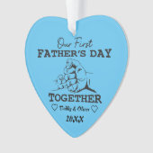 名前をカスタムする、最初の父の日を一緒に オーナメント (正面)