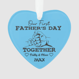 名前をカスタムする、最初の父の日を一緒に オーナメント