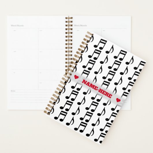 名前をカスタムする+楽譜プランナー プランナー手帳 (ディスプレー)