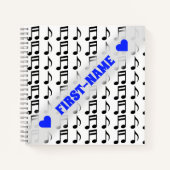 名前をカスタムする+楽譜帳 ノートブック (正面)