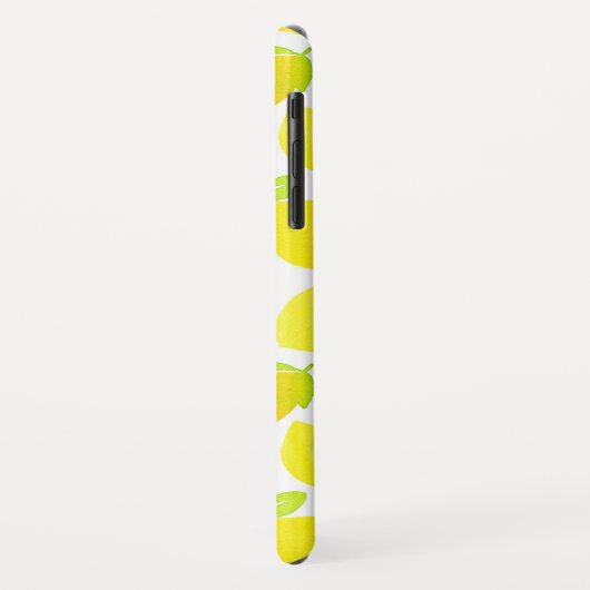 名前をカスタムする | 水彩イエローレモン模様 Case-Mate iPhoneケース (裏面/左)