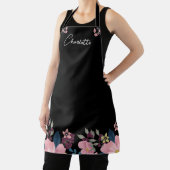 名前をカスタムする |水彩花ぼほスタイリッシュ エプロン (インサイチュ)