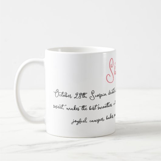 名前をカスタムする&特典感傷的な記念 コーヒーマグカップ (左)