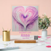 名前をカスタムする、特別日付、QRコードアクリル記号 アクリルサイン (ウェディング)