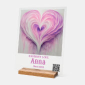 名前をカスタムする、特別日付、QRコードアクリル記号 アクリルサイン (傾斜)