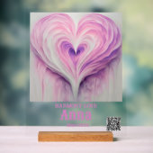 名前をカスタムする、特別日付、QRコードアクリル記号 アクリルサイン (ニュートラル)