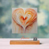 名前をカスタムする、特別日付、QRコード アクリルサイン (ニュートラル)